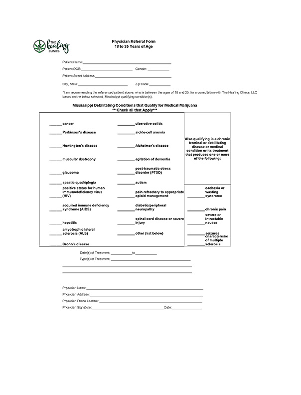 Mississippi Physician Referral Form